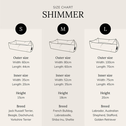 SHIMMER Hondenmand - Okergeel, Maat: Large - 100 x 70 cm - Hondenbuggyspecialist.nl