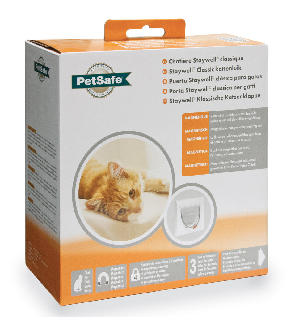 Staywell® Classic Magnetic 4-Way Locking Cat Flap - Hondenbuggyspecialist.nl