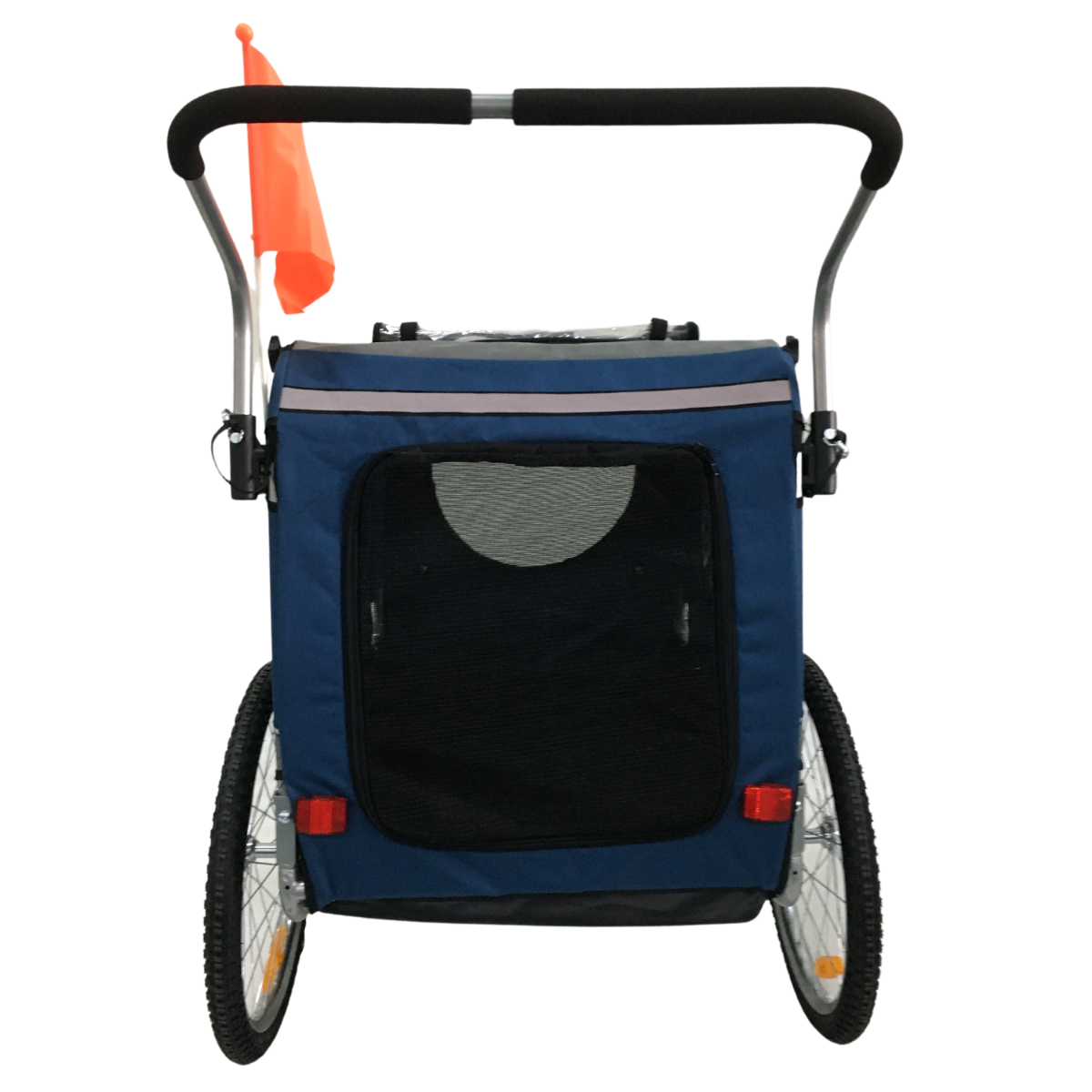 Topmast Easy Flow Hondenfietskar - Met Jogger Functie - Opvouwbaar - Blauw/Rood - Large Tot 40KG