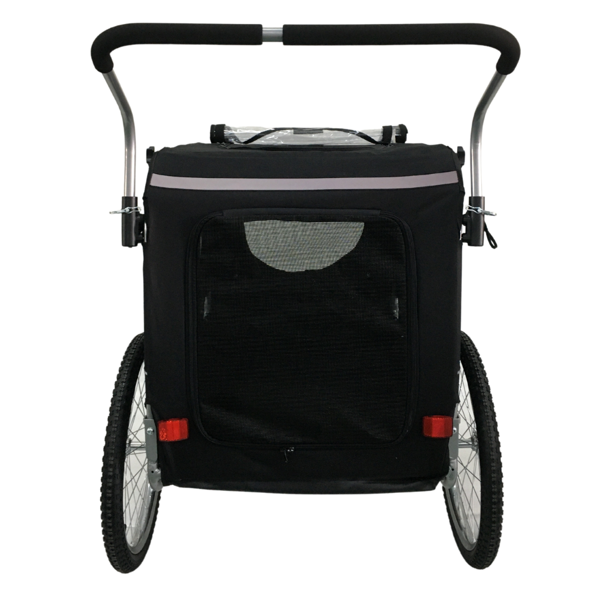 Topmast Easy Flow Hondenfietskar - Met Jogger Functie - Opvouwbaar - Zwart - Large Tot 40KG