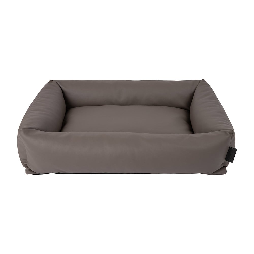 URBAN Hondenmand van faux leer - Taupe - Maat: S 60 x 44 - Hondenbuggyspecialist.nl