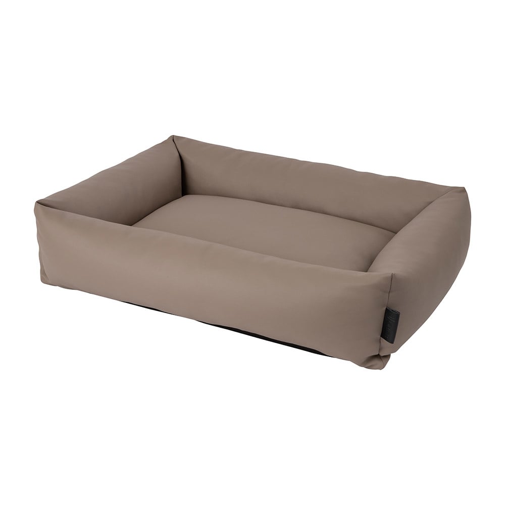 URBAN Hondenmand van faux leer - Latte - Maat: S 60 x 44 - Hondenbuggyspecialist.nl